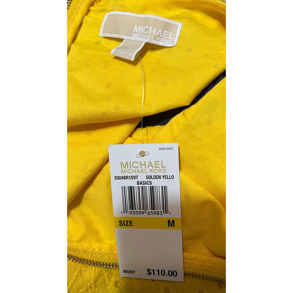 NWTO Michael Kors Yellow top - Picture 4 of 4